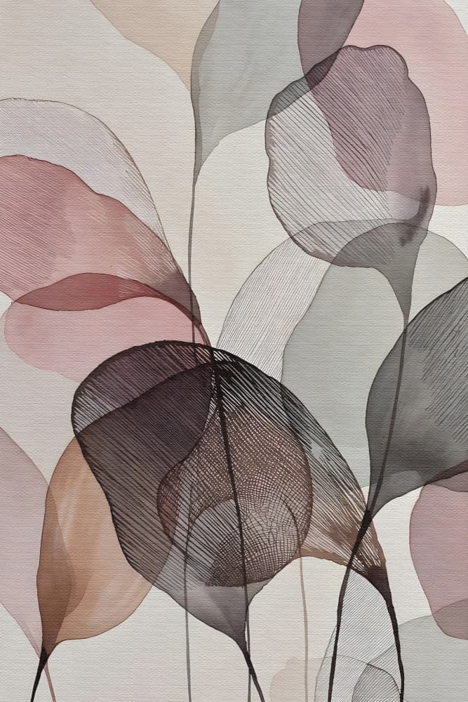 Ethereal Botanical Leaves by Miguel Bruzual — canvas wall art