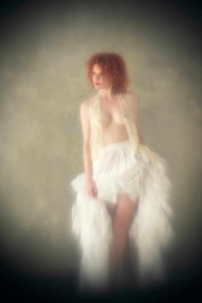 Ethereal Redhead Portrait by Mel Brackstone — canvas wall art