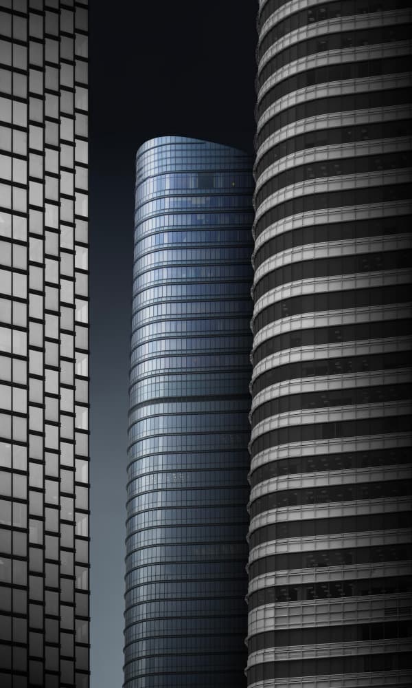 Sleek Architectural Towers by Shuchuan Liu — canvas wall art