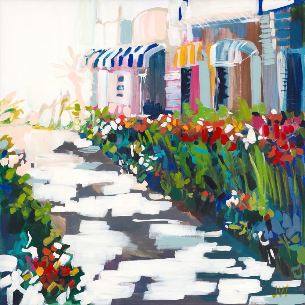 Street Awnings by Jenny Westenhofer — canvas wall art
