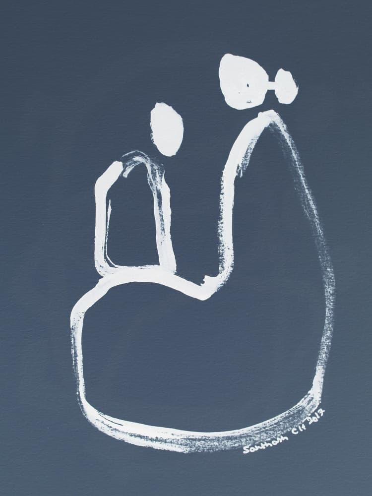Mother Child Bond by Santhosh ch — canvas wall art