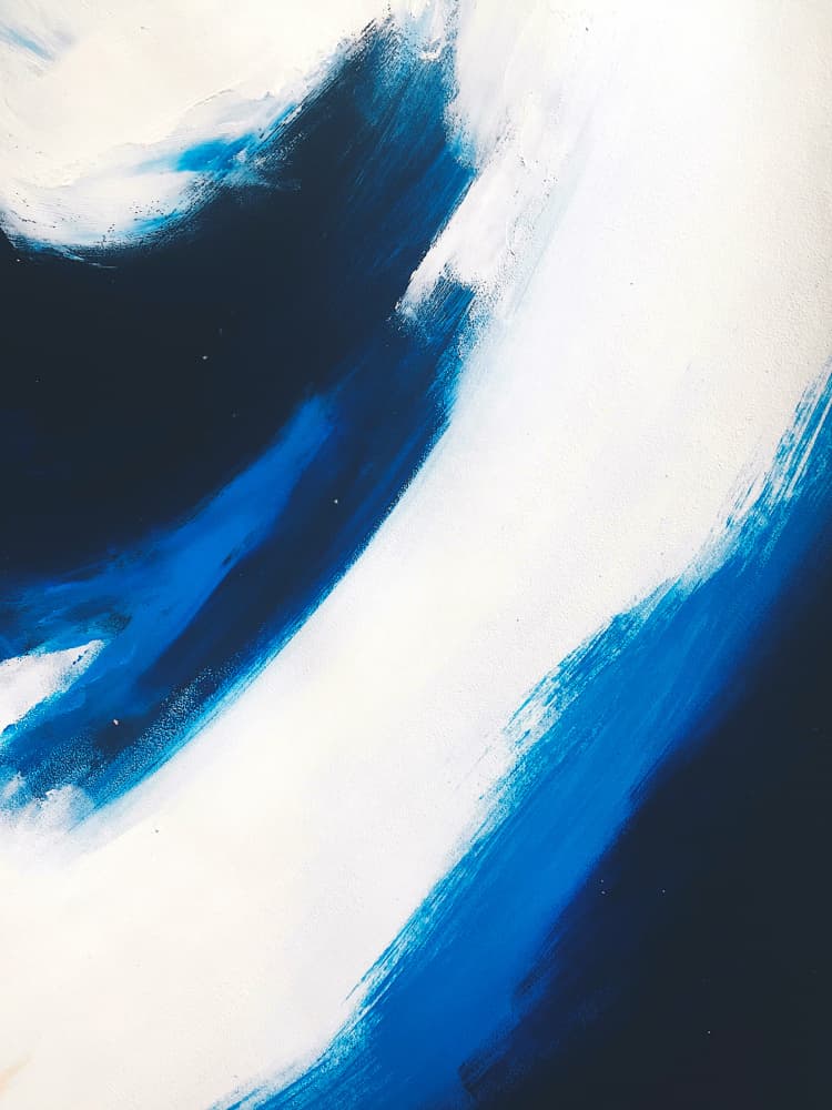 Dynamic Blue Abstract by Ejaaz Haniff — canvas wall art