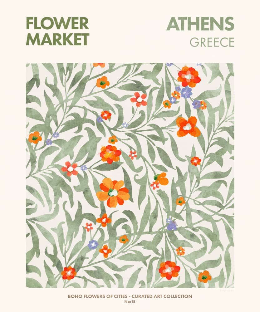 Blooming Athens Essence by Emel Tunaboylu — canvas wall art