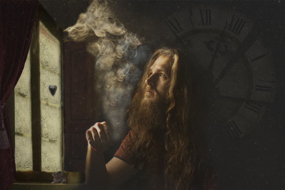 Pensive Man Prayer by Ewa Całkosińska-Kajzer — canvas wall art