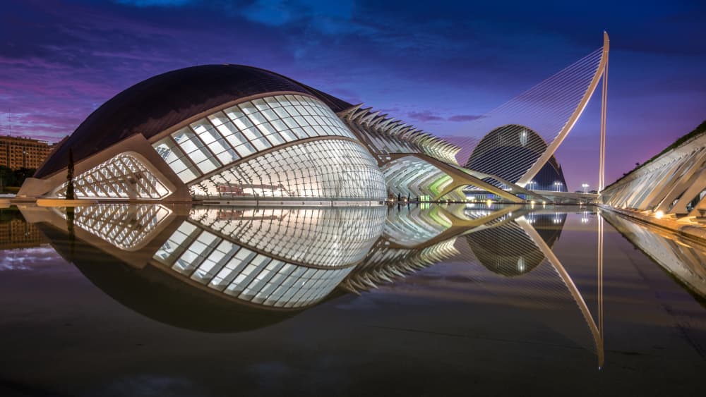 Twilight City Reflections by Jean Vandijck — canvas wall art