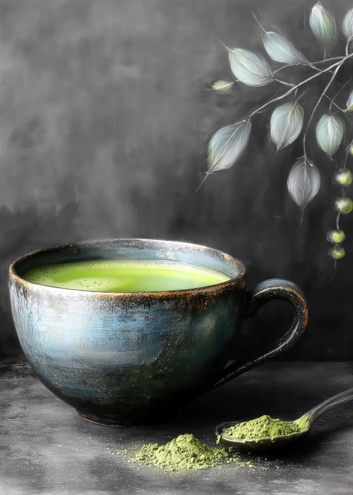 Matcha Tea Serenity by Justyna Jaszke — canvas wall art
