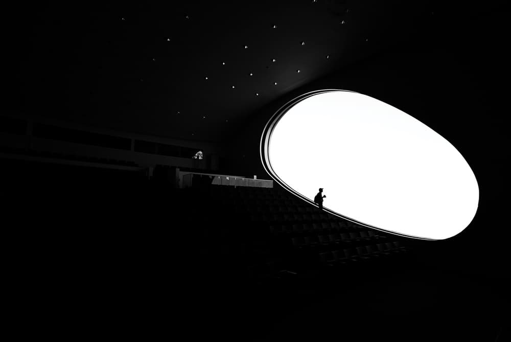 Modern Oval Window Silhouette by Fernando Alves — canvas wall art