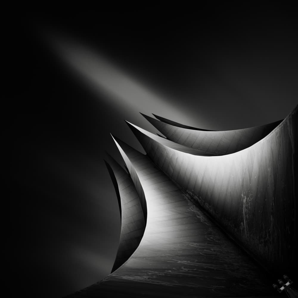 Sleek Architectural Forms by Haggard — canvas wall art