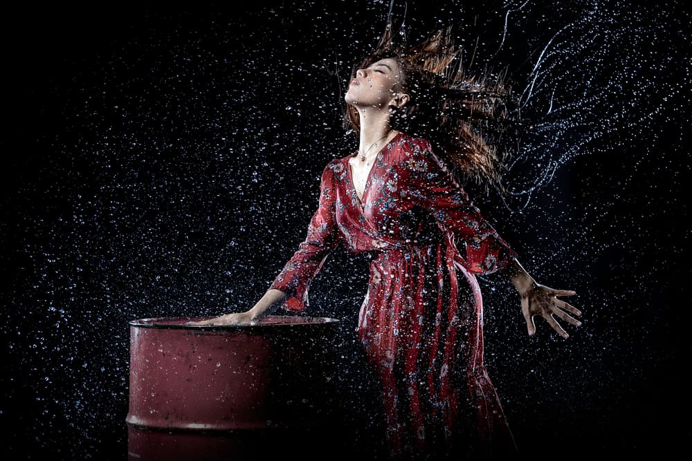 Splashing Water Woman by Heru Sungkono — canvas wall art