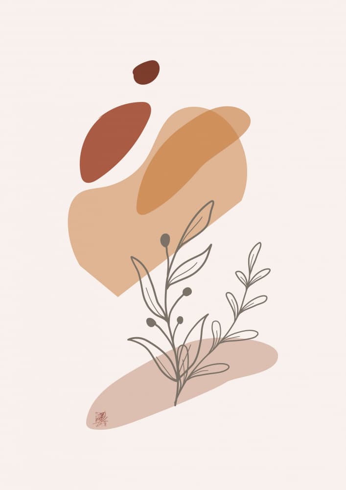 Earthy Botanical Shapes by Osvaldo Russo — canvas wall art
