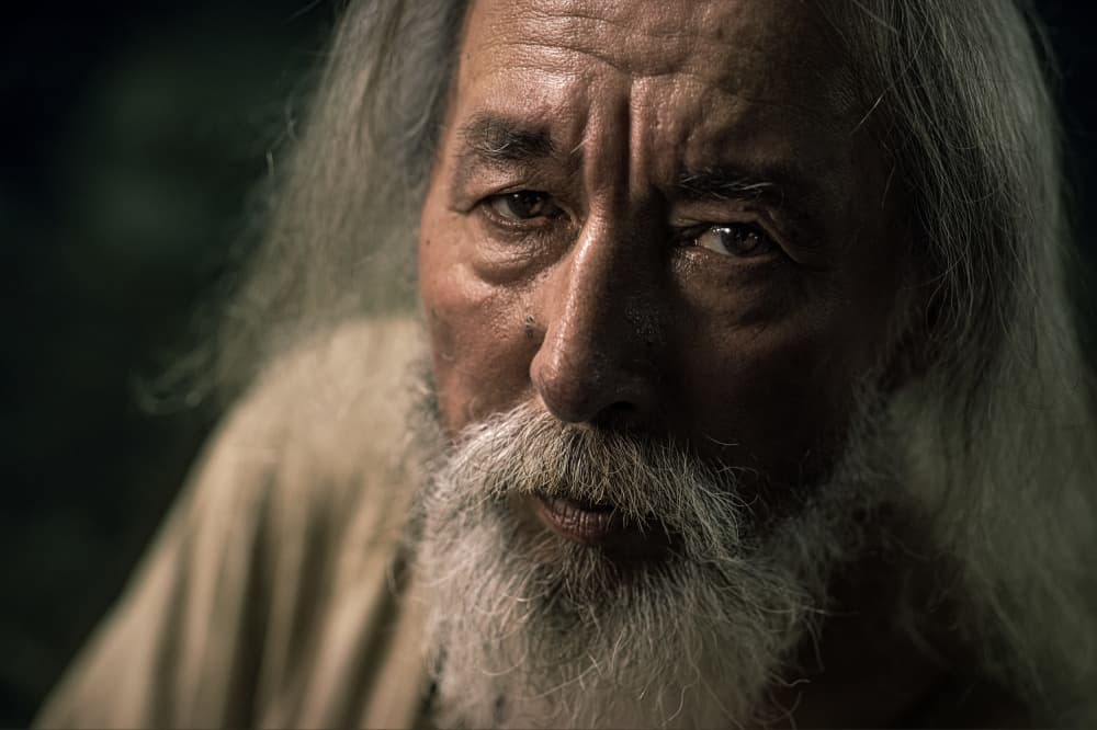 Wise Elder Deep Gaze by Waldemar Szmidt — canvas wall art