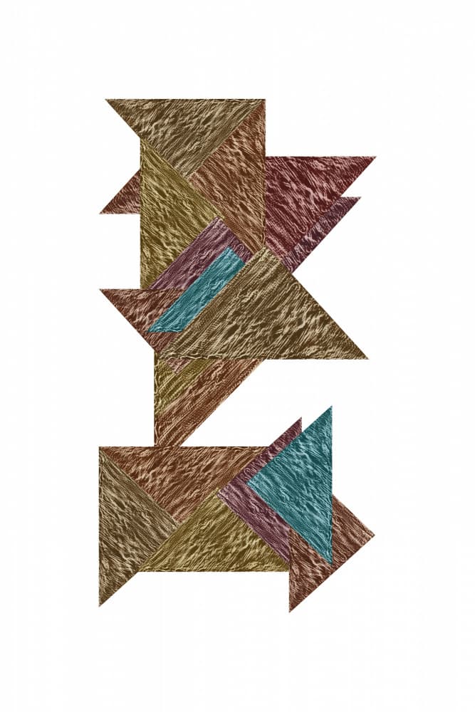 Abstract Textured Puzzle by cartissi — canvas wall art