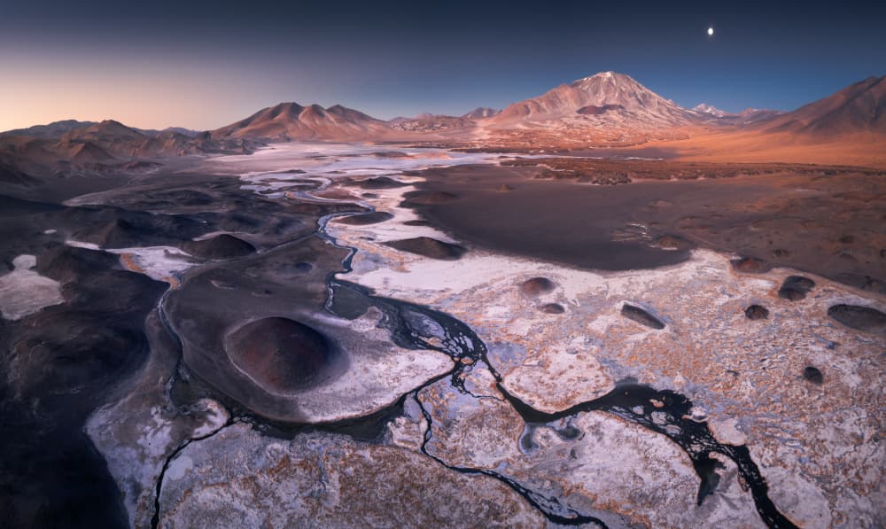 Desert River Moonrise by Karol Nienartowicz — canvas wall art