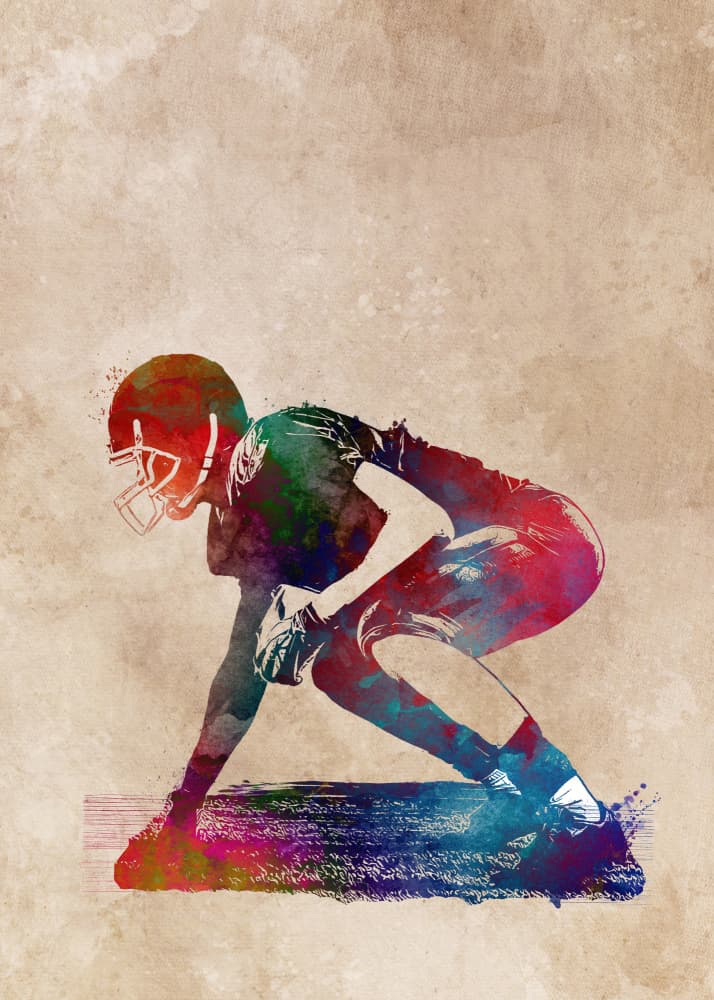 Dynamic Football Player by Justyna Jaszke — canvas wall art