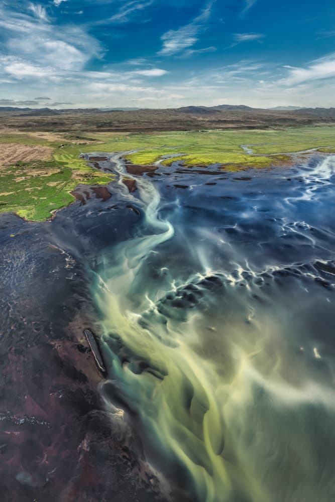 Braided Glacial Rivers by Jacek Swiercz — canvas wall art