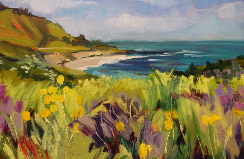 Coastal Wildflower Meadow by Maxine Shore — canvas wall art