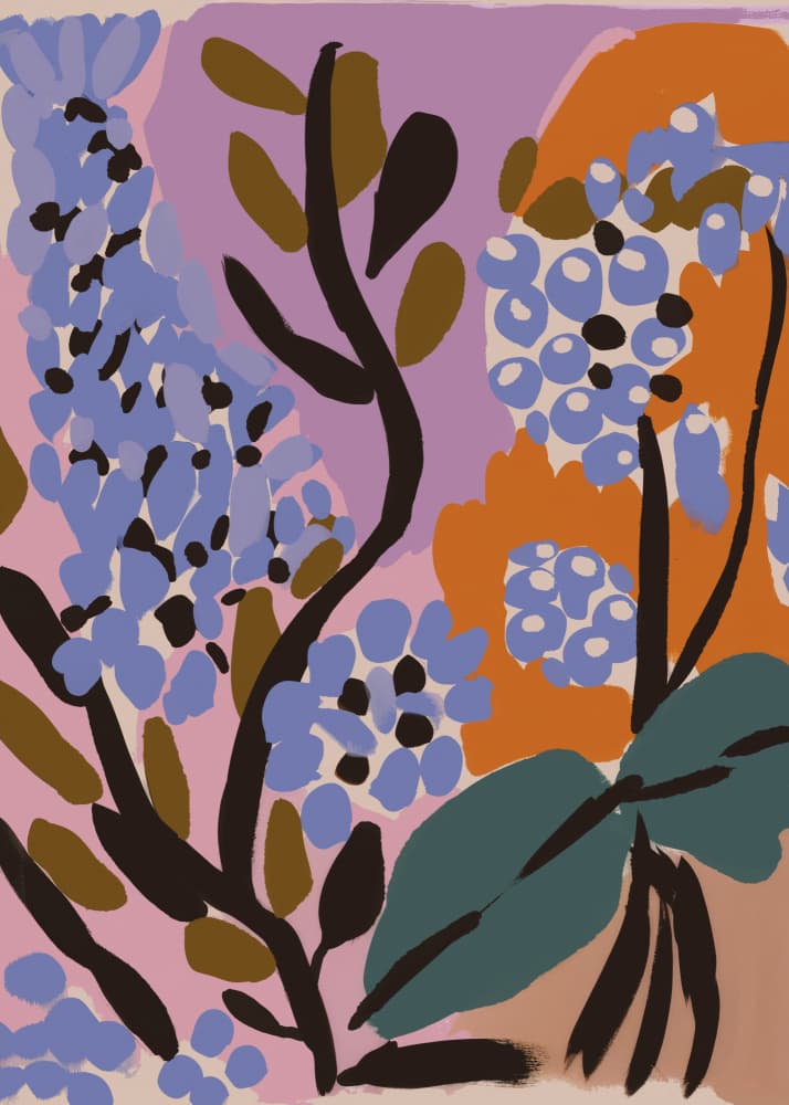 Bold Garden Symphony by Treechild — canvas wall art