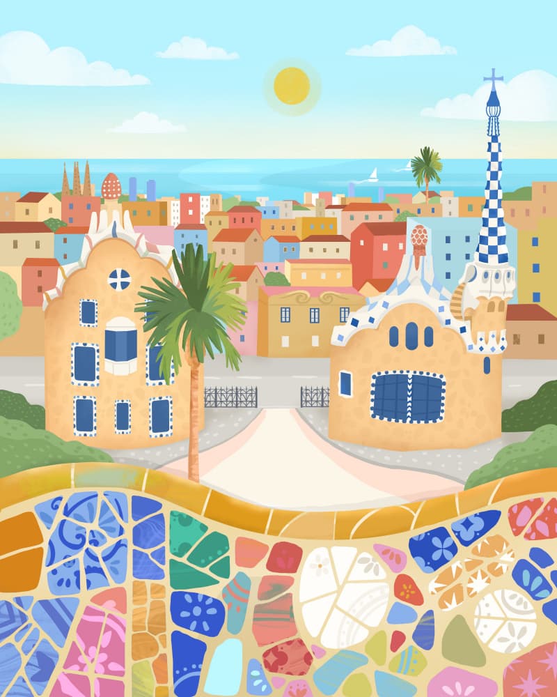 Barcelona, Spain by Petra Lizde — canvas wall art