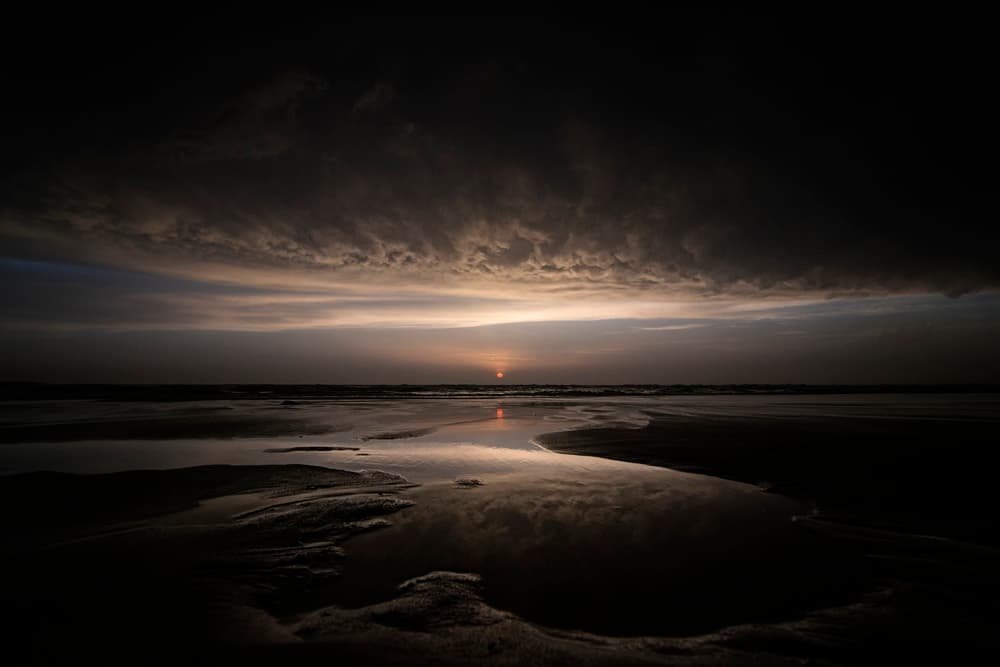 Moody Beach Sunset by Arnd Gottschalk — canvas wall art