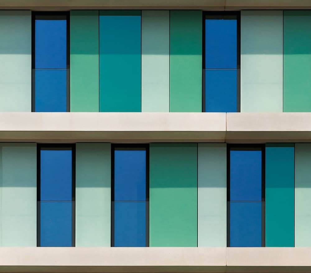 Modern Colorful Facade by Jef Van den Houte — canvas wall art