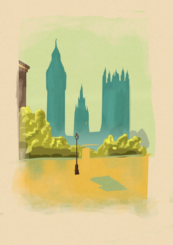 Iconic London City View by Nicholas — canvas wall art