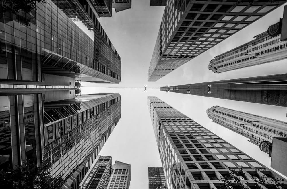 Skyline Tightrope Walker by Christopher R. Veizaga — canvas wall art