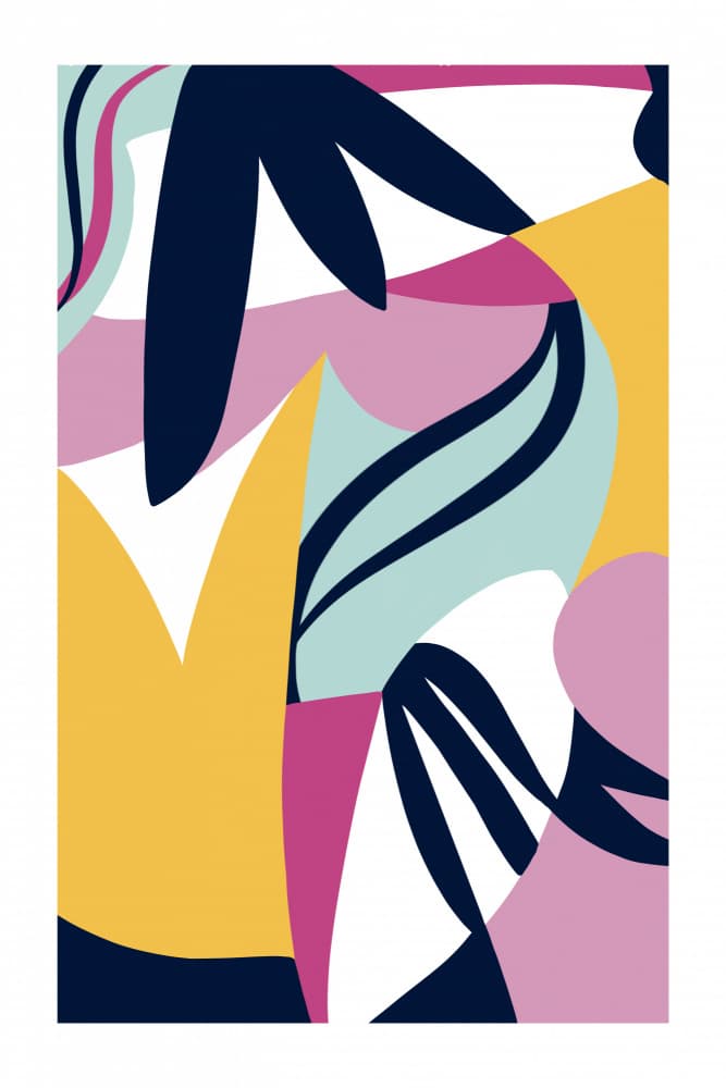 Vibrant Abstract Flora by Jilli Darling — canvas wall art