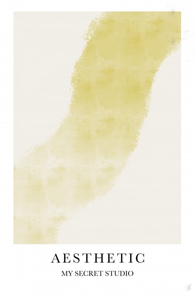 Abstract Yellow Curve by Anne-Marie Volfova — canvas wall art