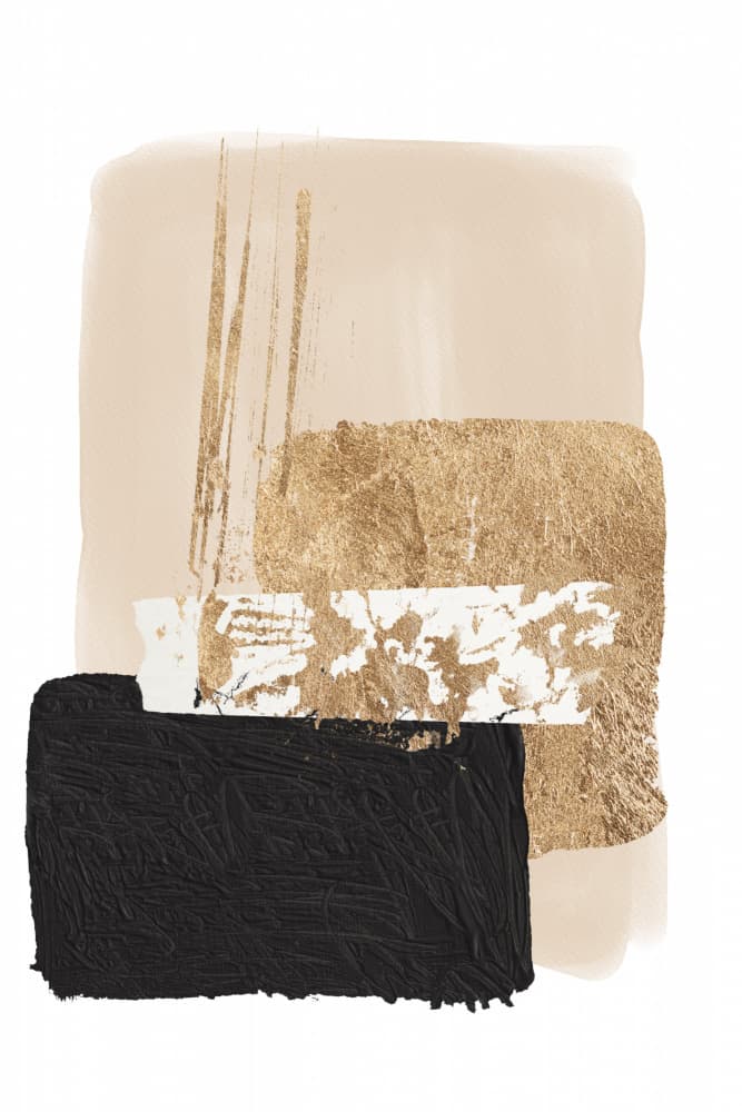 Black Gold Abstract Textures by Sally Ann Moss — canvas wall art