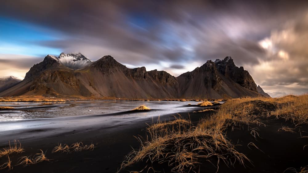 Moody Black Sand Mountains by Gonçalo Capitão — canvas wall art