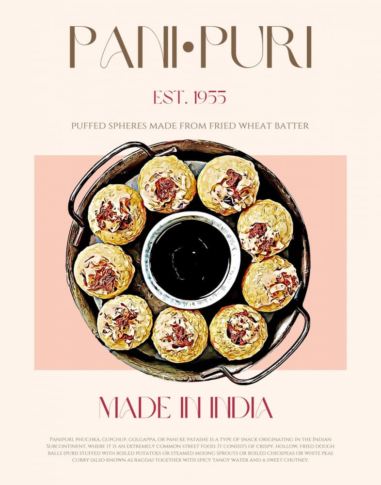 Pani Puri Delight by Nazma Khokhar — canvas wall art
