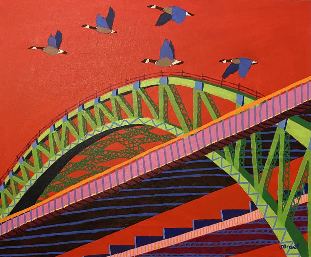 Bayonne Bridge by Sue Graef — canvas wall art