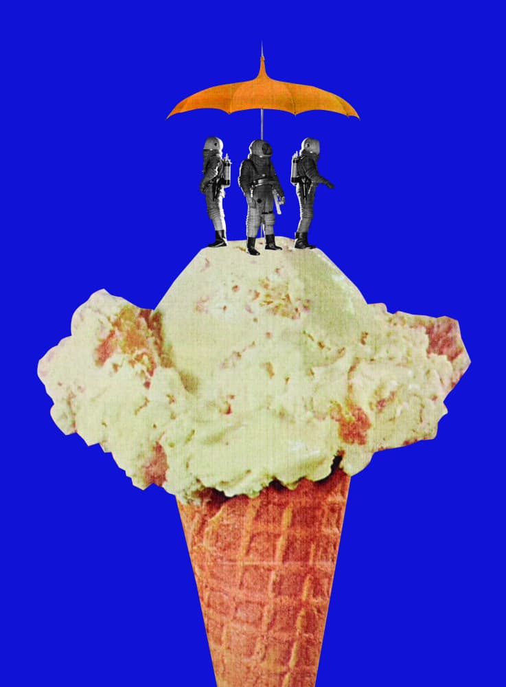 Surreal Ice Cream Guardians by Circular Concepts — canvas wall art