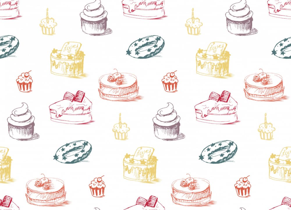 Sweet Dessert Pattern by Marika Barsrsind — canvas wall art