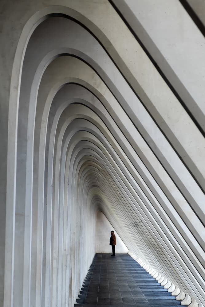 Lone Figure Arches by Lus Joosten — canvas wall art