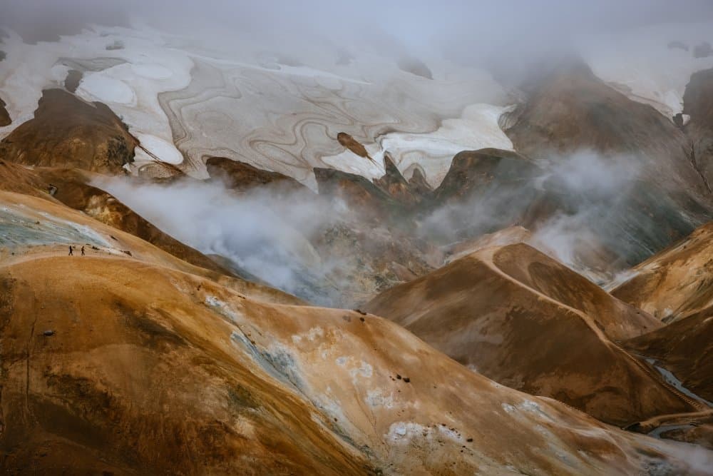 Misty Golden Peaks by Adrian Popan — canvas wall art