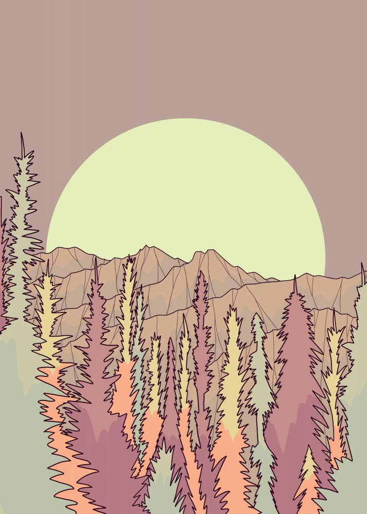 Serene Mountain Forest Dawn by Stephen Wade — canvas wall art