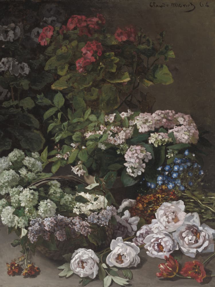 Spring Flowers (1864) By Claude Monet by Claude Monet — canvas wall art