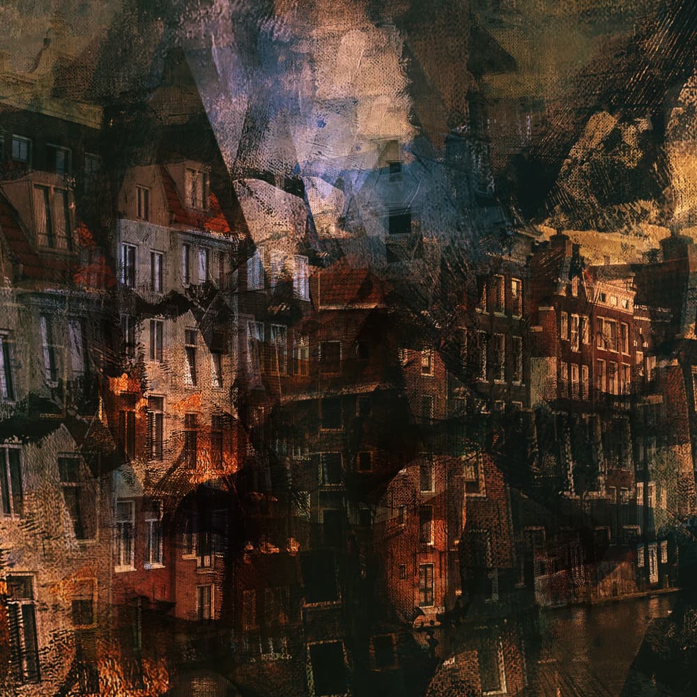 Moody City Canal by Ellen van Deelen — canvas wall art