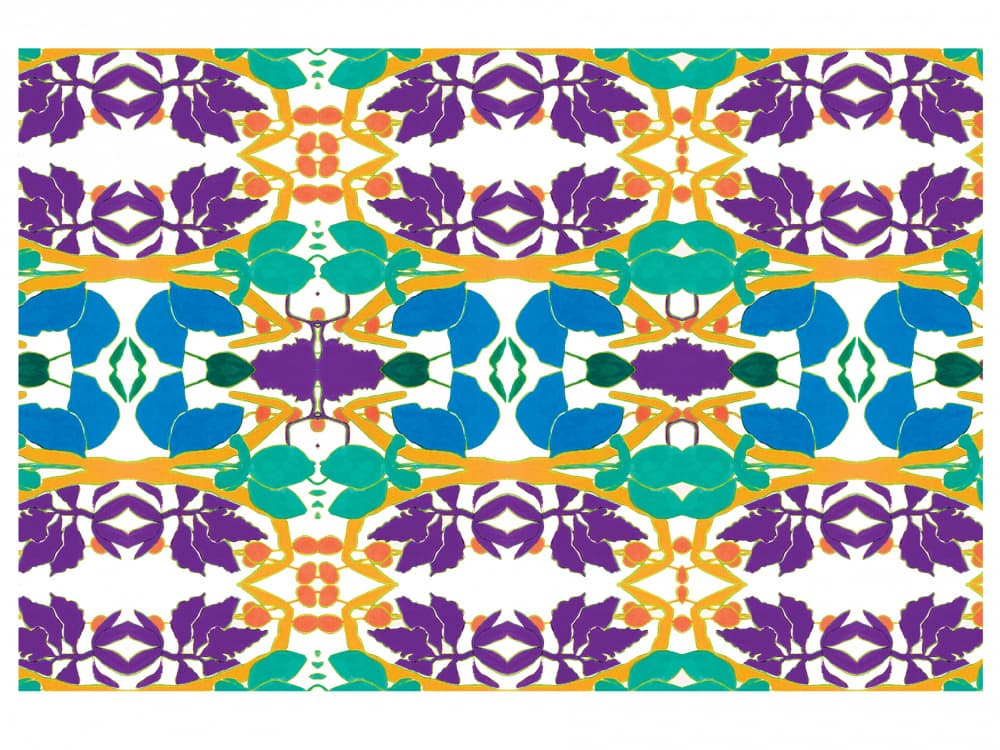 Vibrant Abstract Botanical Pattern by Breanna Megan Studio — canvas wall art