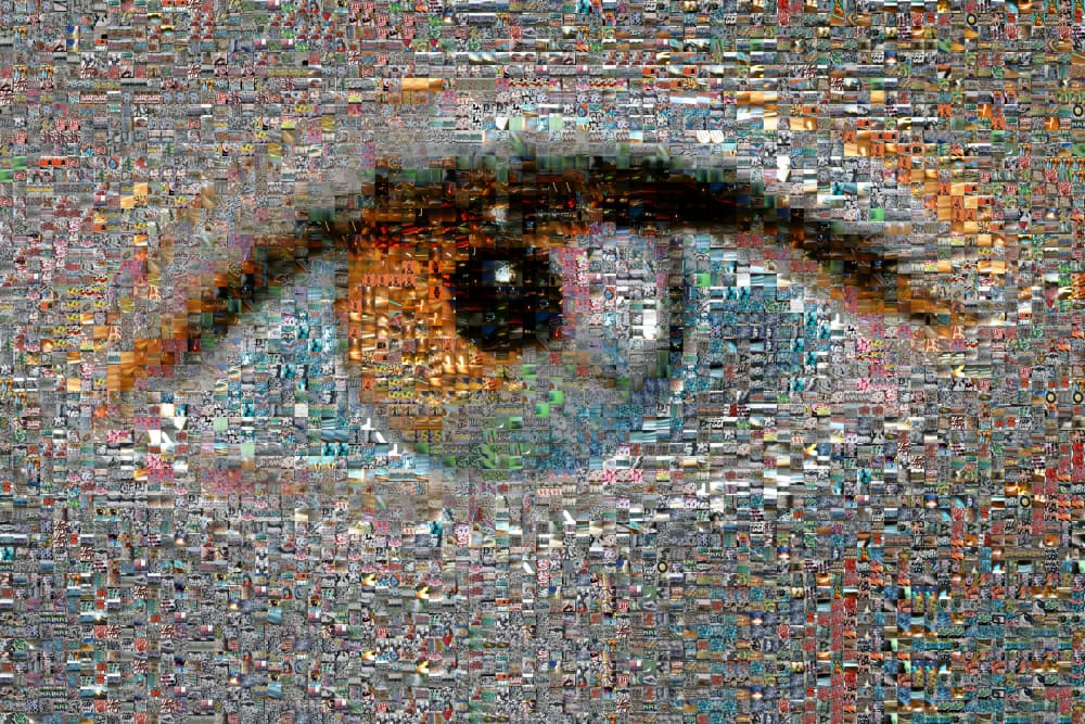 Urban Eye Mosaic by PASLIER Morgan — canvas wall art