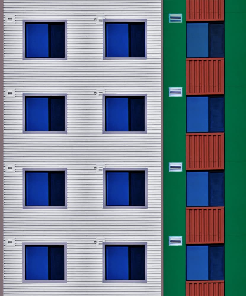 Vibrant Architectural Facade by Arnon Orbach — canvas wall art