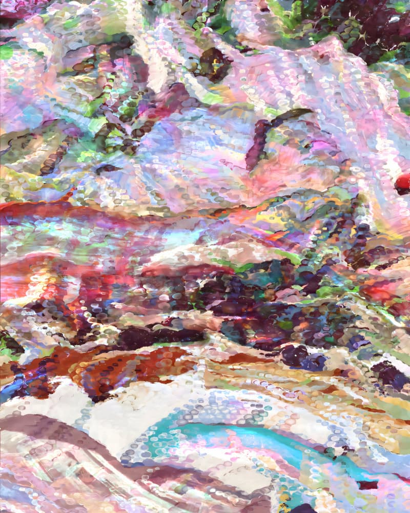 Vibrant Abstract Landscape by Uma Gokhale — canvas wall art