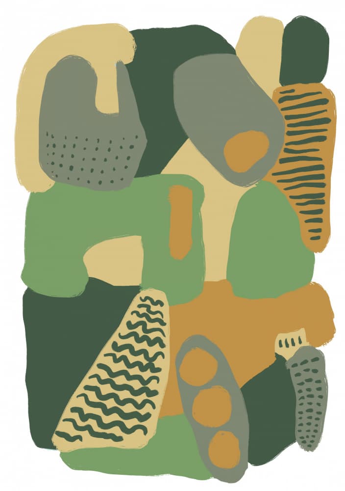 Organic Abstract Shapes by Sharyn Bursic — canvas wall art