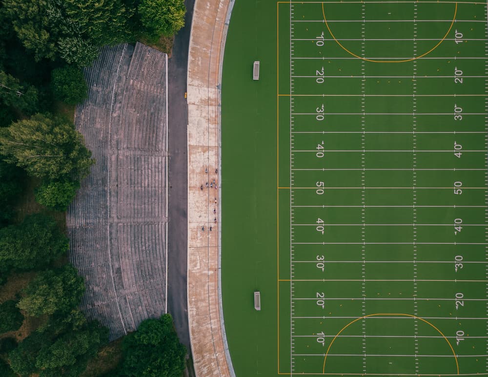 Aerial Stadium Field by Carlos_Grury_Santos — canvas wall art