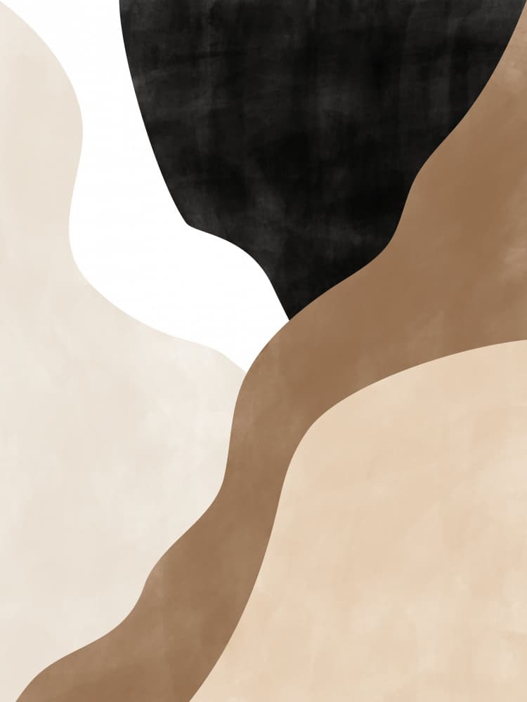 Neutral Organic Shapes by Elena Ristova — canvas wall art