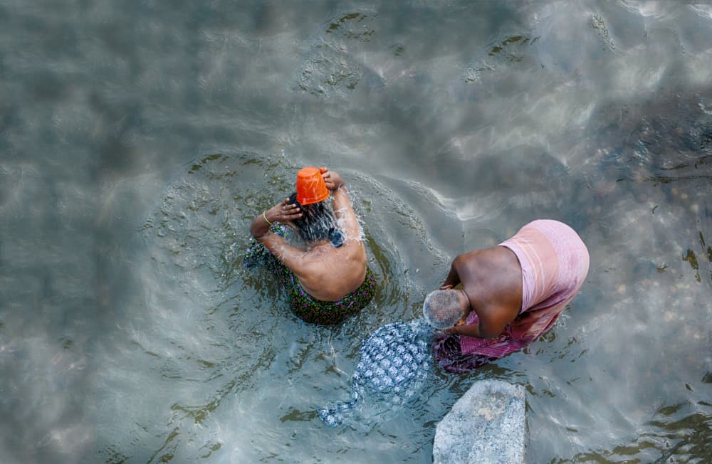 Daily River Wash by Samara Ratnayake — canvas wall art