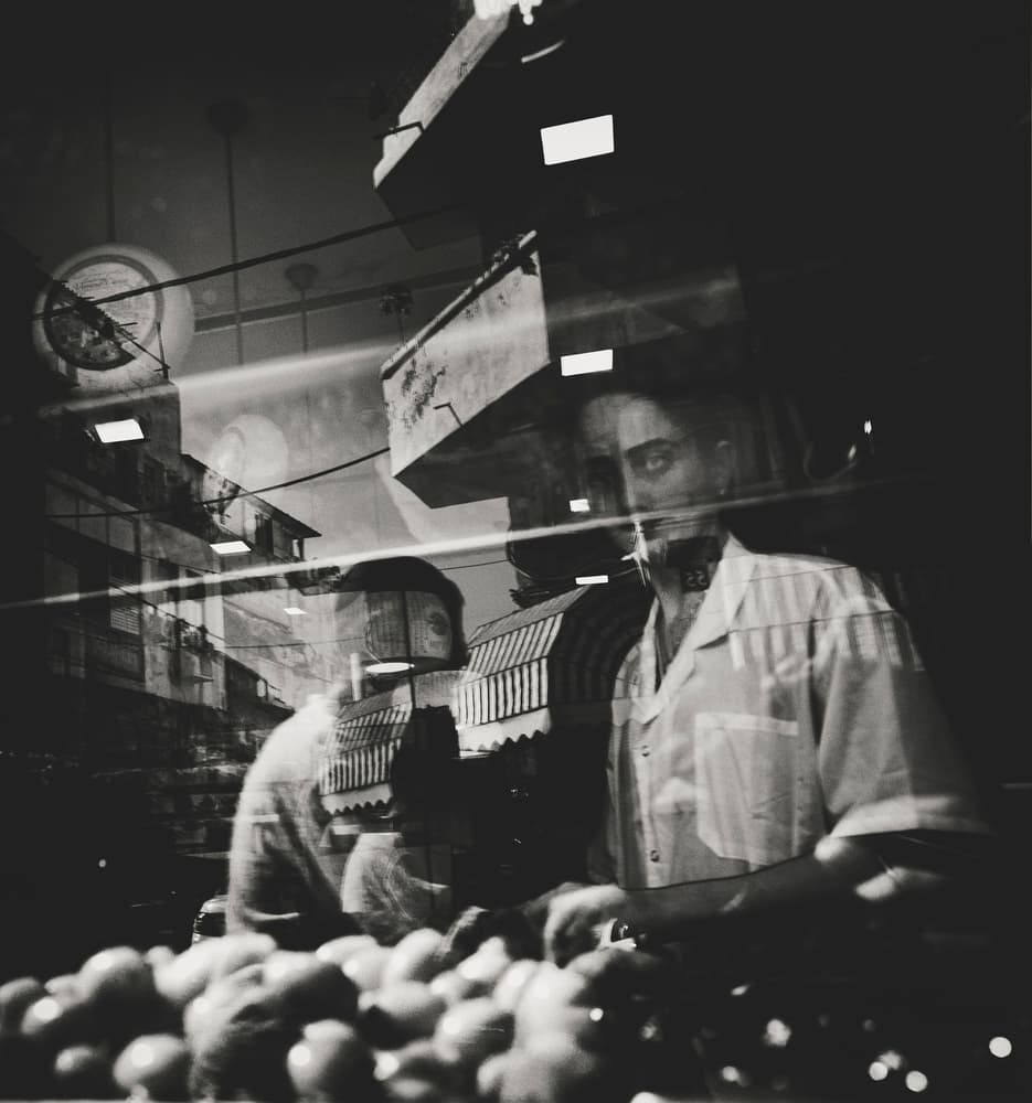 Shop Window Reflections by Yuri Shepelev — canvas wall art