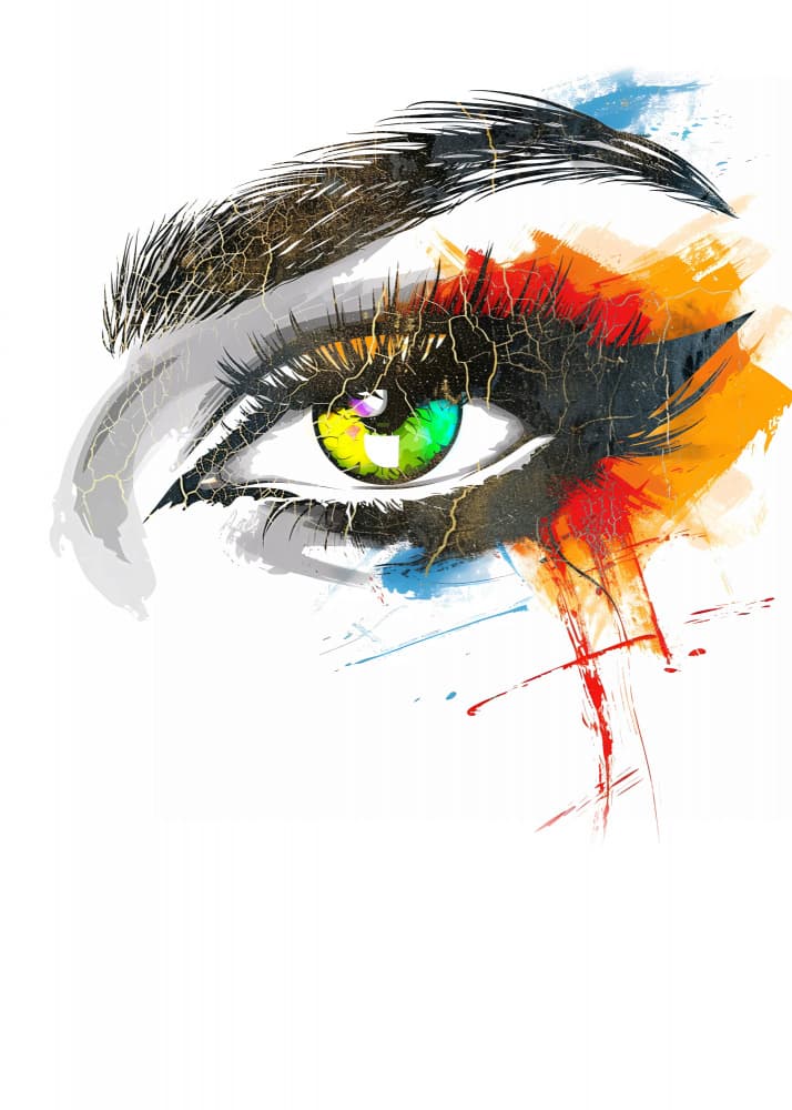 Vibrant Eye Gaze by Rafal Kulik — canvas wall art