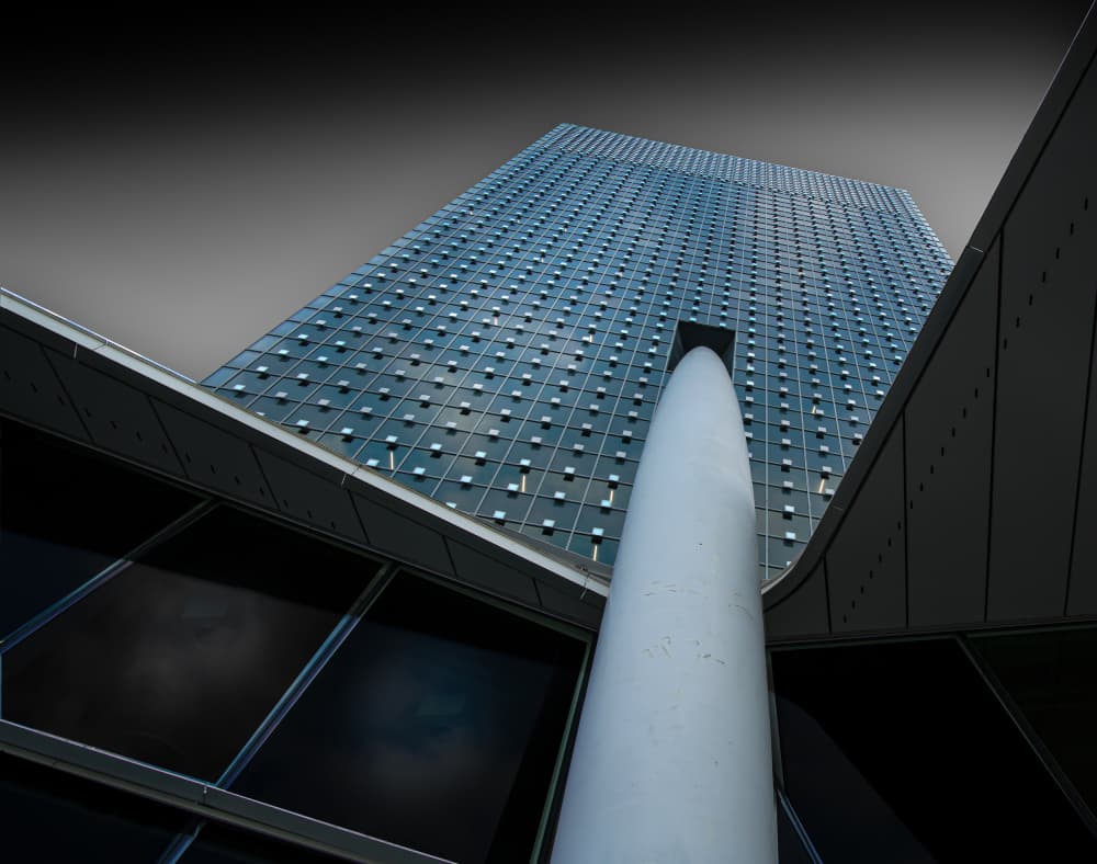 Sleek City Skyscraper by Fred Louwen — canvas wall art